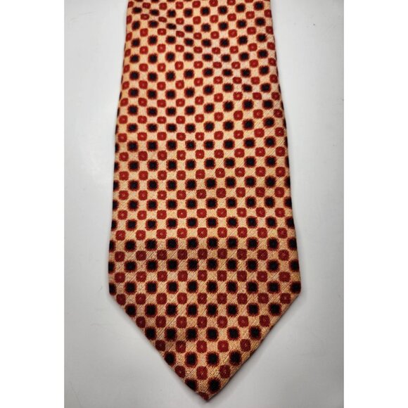 57" 100% Silk Orange Hugo Boss Tie Made In Italy - Picture 3 of 6